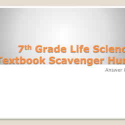 Textbook scavenger hunt answer key