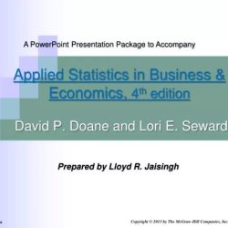 Applied statistics in business and economics doane pdf